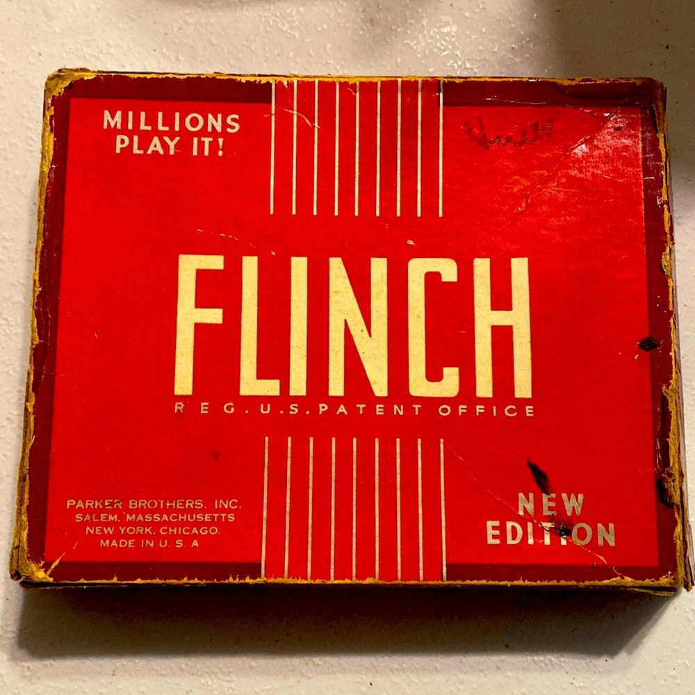 Vintage 1938 Parker Brothers Flinch Card Game